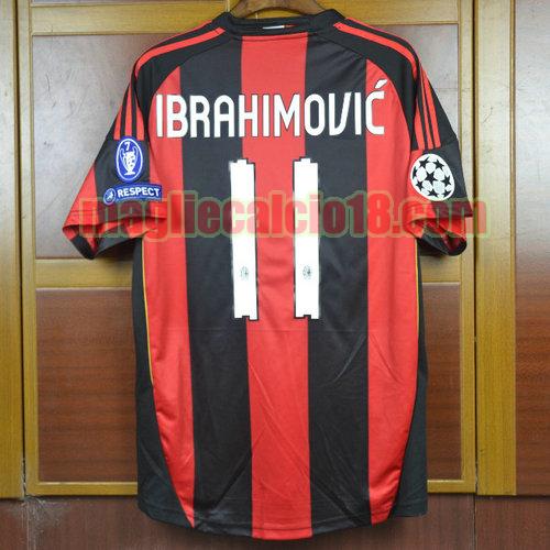 maglia ac milan 2010-2011 prima divisa ibrahimovic 11--