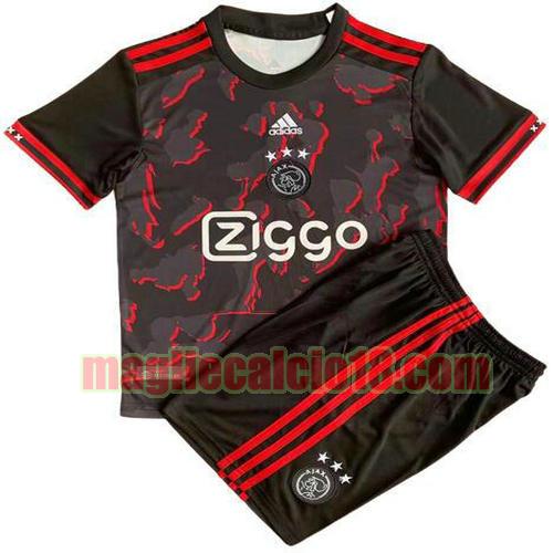 maglia afc ajax 2022-2023 concept version bambino nero rosso