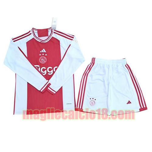 maglia afc ajax 2023-2024 bambino maniche lunghe prima