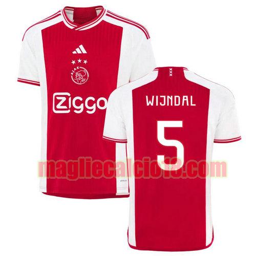 maglia afc ajax 2023-2024 wijndal 5 prima