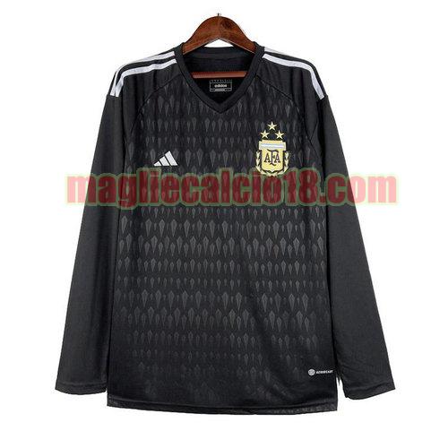 maglia argentina 2023-2024 nero manica lunga portiere