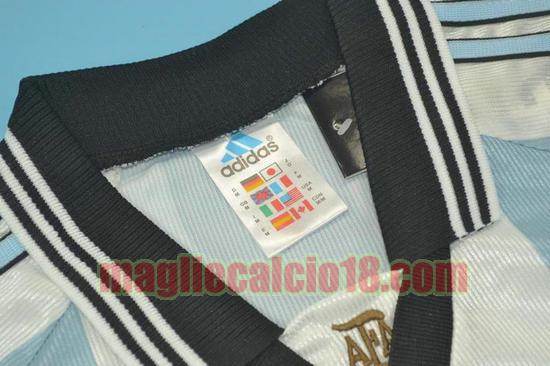 maglia argentina coppa del mondo 1998 prima divisa manica corta