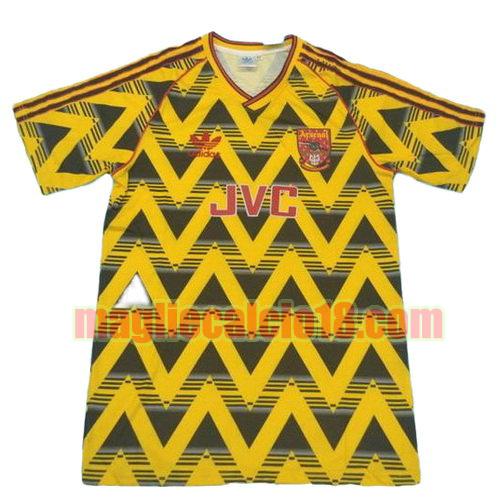 maglia arsenal 1991-1993 seconda divisa manica corta