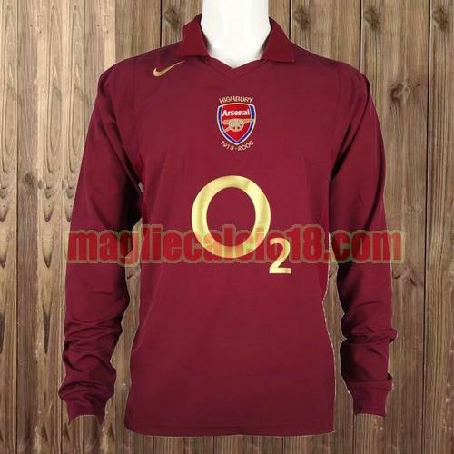 maglia arsenal 2005-2006 prima maniche lunghe