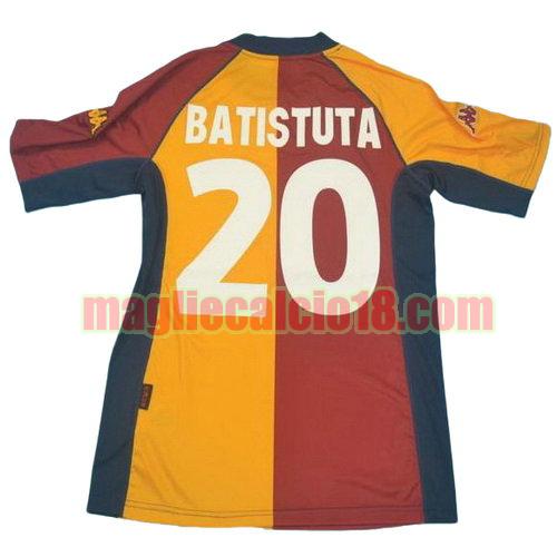 maglia as roma 2001-2002 prima divisa batistuta 20