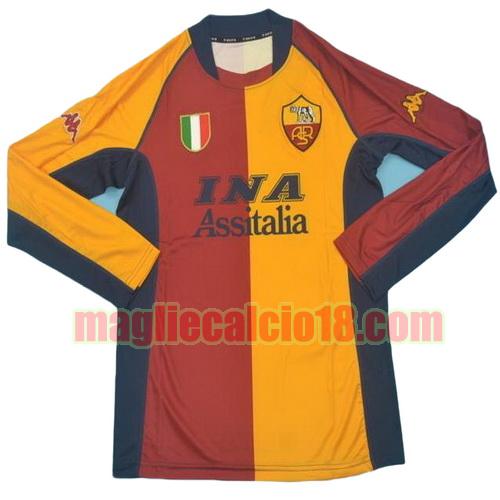 maglia as roma 2001-2002 prima divisa manica lunga