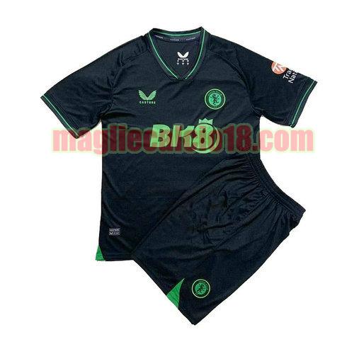 maglia aston villa 2023-2024 nero bambino portiere