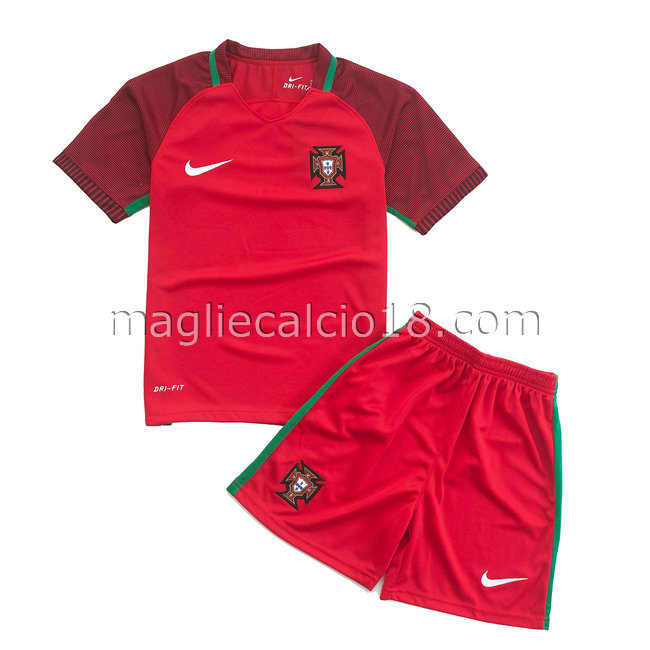 prima maglia portogallo bambino 2016-2017