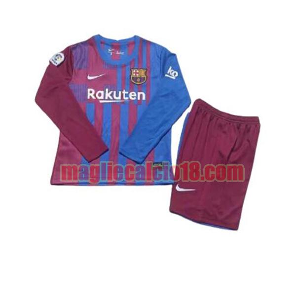 maglia barcellona 2021-2022 prima bambino manica lunga