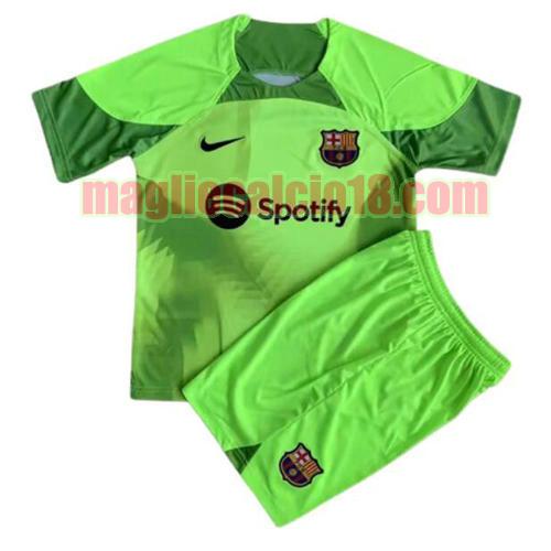 maglia barcellona 2022-2023 portiere bambino verde