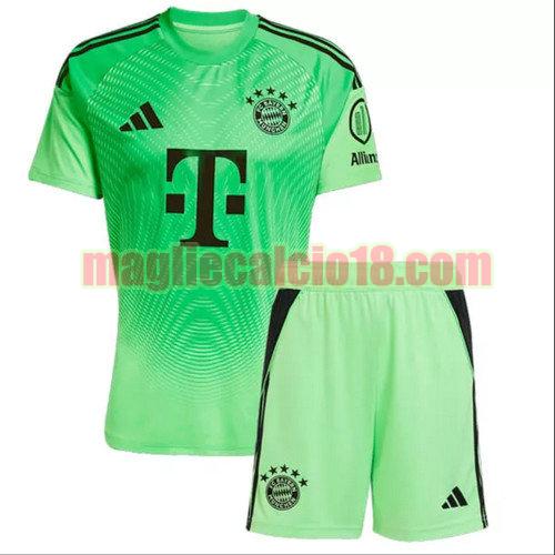 maglia bayern munich 2025-2026 verde bambino portiere