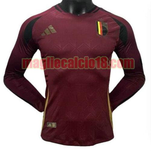 maglia belgio 2024 manica lunga player version prima