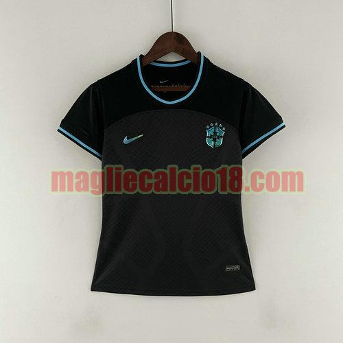 maglia brasile 2022-2023 concept donna nero