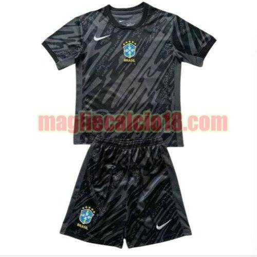 maglia brasile 2024 nero bambino portiere