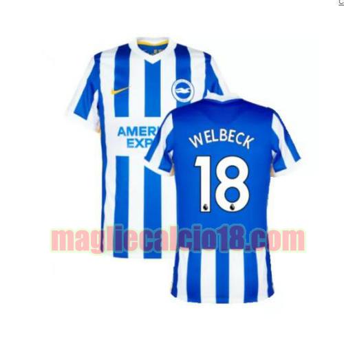 maglia brighton & hove albion f.c. 2021-2022 prima welbeck 18