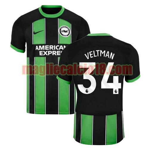 maglia brighton & hove albion f.c. 2023-2024 veltman 34 seconda