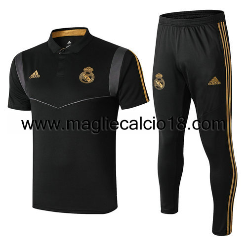 maglia calcio Real Madrid polo 2020 nero