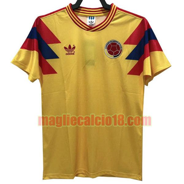 maglia colombia 1990 seconda divisa giallo