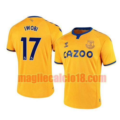 maglia everton 2020-2021 seconda alex iwobi 17
