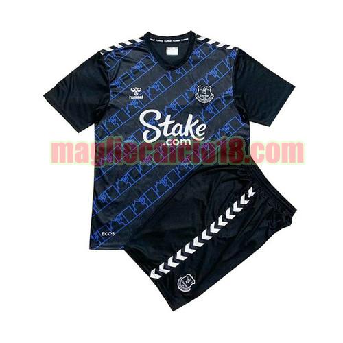 maglia everton 2023-2024 bambino nero portiere