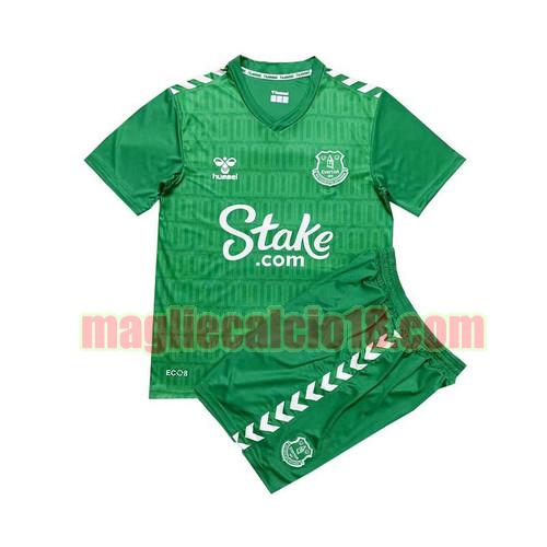 maglia everton 2023-2024 bambino verde portiere