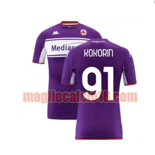 maglia fiorentina 2021-2022 prima kokorin 91