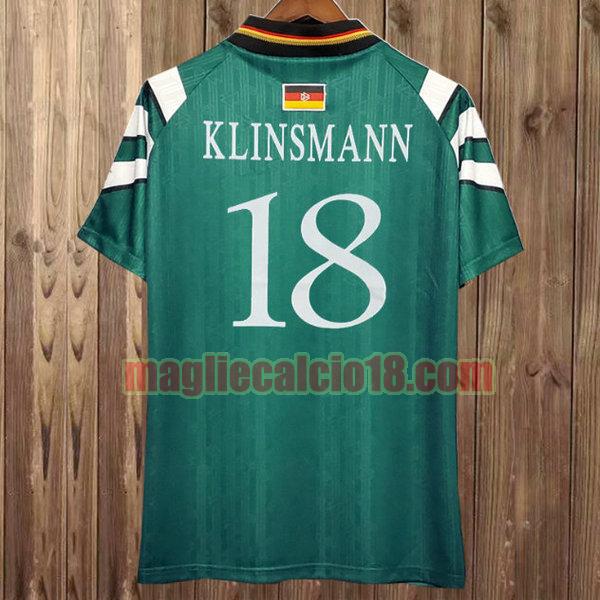 maglia germania 1996 seconda divisa verdeklinsmann 18