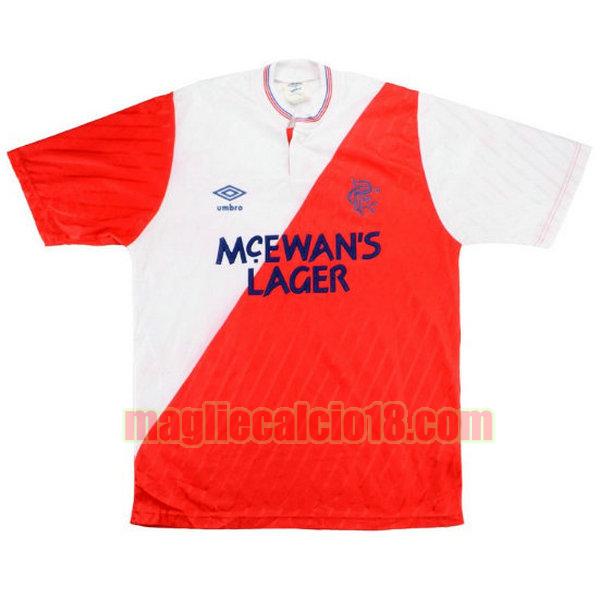 maglia glasgow rangers 1987-1988 seconda divisa rosso