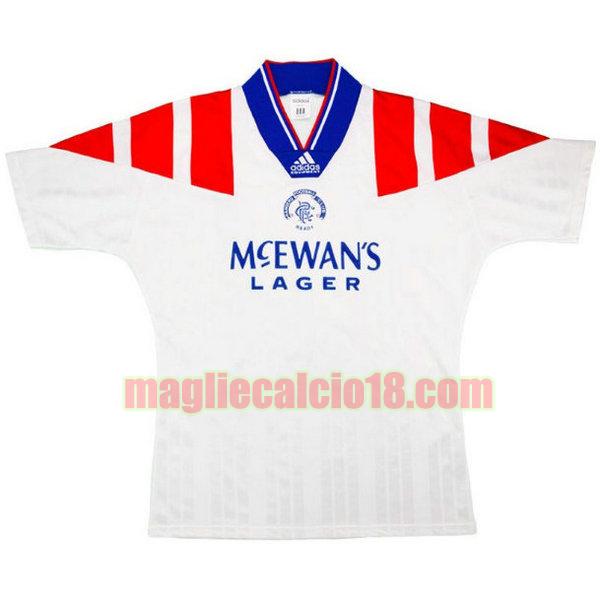 maglia glasgow rangers 1992-1993 seconda divisa bianca