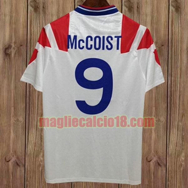 maglia glasgow rangers 1992-1993 seconda divisa biancamccoist 9