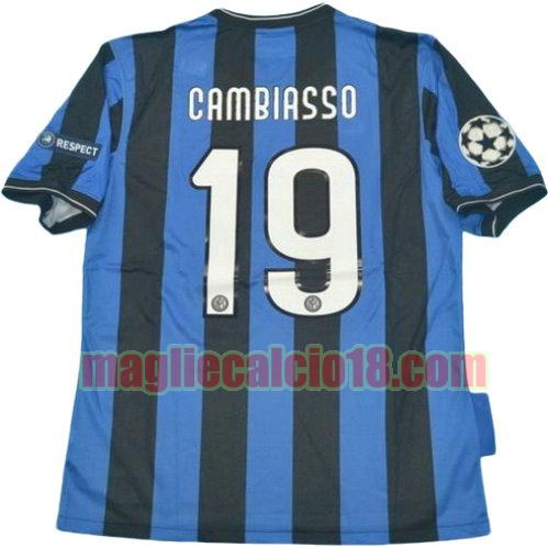 maglia inter ucl 2010-2011 prima divisa cambiasso 19