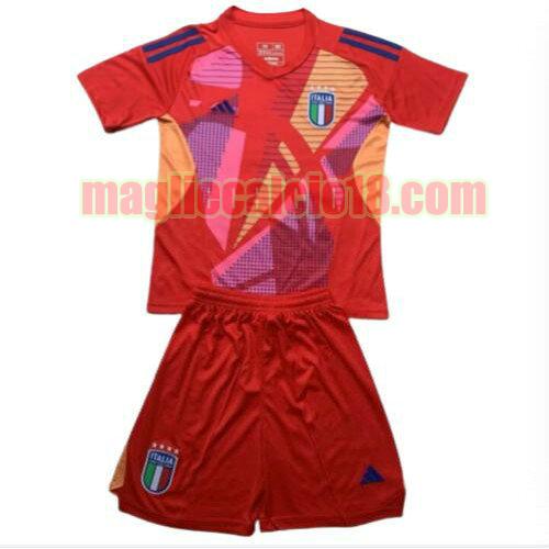 maglia italia 2024-2025 bambino rosso portiere