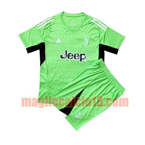 maglia juventus 2023-2024 bambino verde portiere