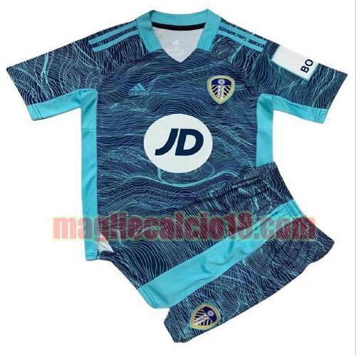 maglia leeds united 2021-2022 blu portiere bambino