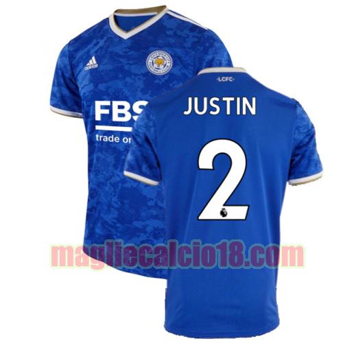maglia leicester city 2021-2022 prima justin 2