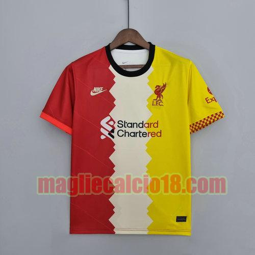 maglia liverpool 2022-2023 rosso beige giallo