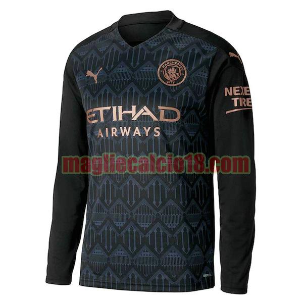 maglia manchester city 2020-2021 seconda mancia lunga