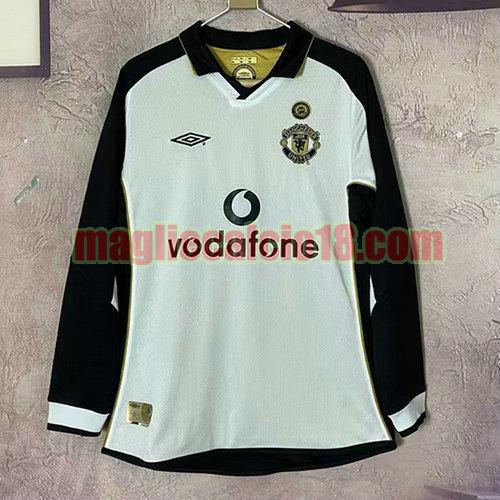 maglia manchester united 100th commemorative edition blanc manica lunga