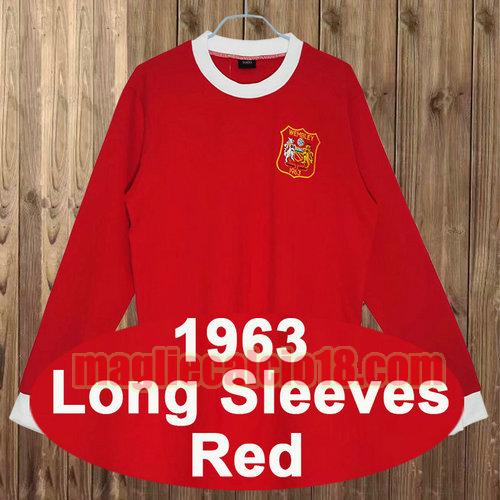 maglia manchester united 1963 manica lunga rosso