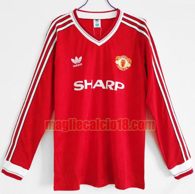 maglia manchester united 1986-1988 prima rosso manica lunga