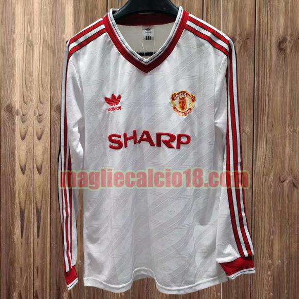 maglia manchester united 1986-1988 seconda bianca manica lunga