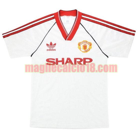 maglia manchester united 1988-1990 seconda bianca