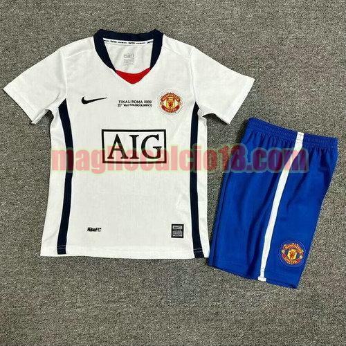 maglia manchester united 2008 2009 bambino seconda
