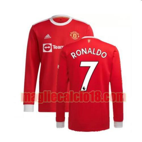 maglia manchester united 2021-2022 primera hombre manica lungaronaldo 7