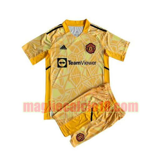 maglia manchester united 2022-2023 portiere bambino giallo