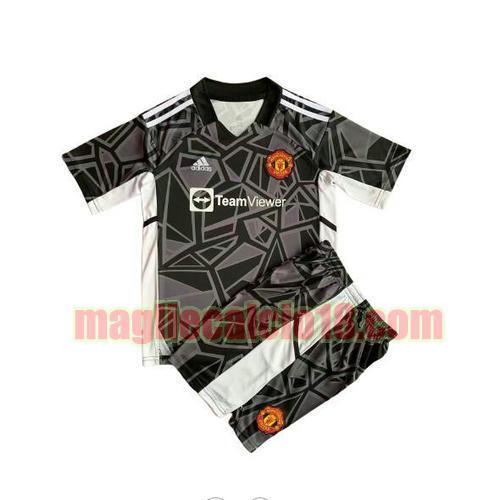 maglia manchester united 2022-2023 portiere bambino nero
