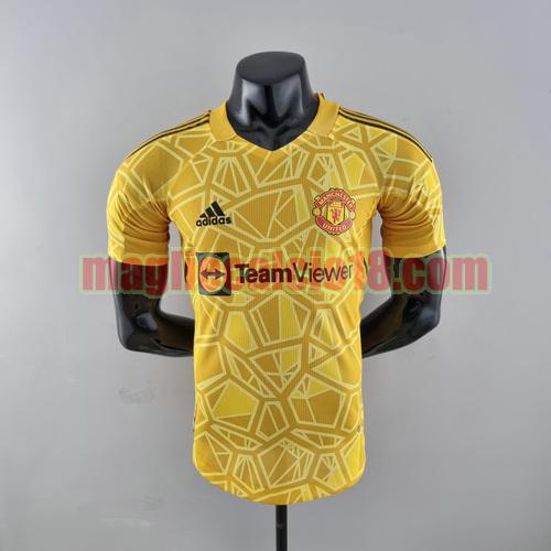 maglia manchester united 2022-2023 portiere player version giallo