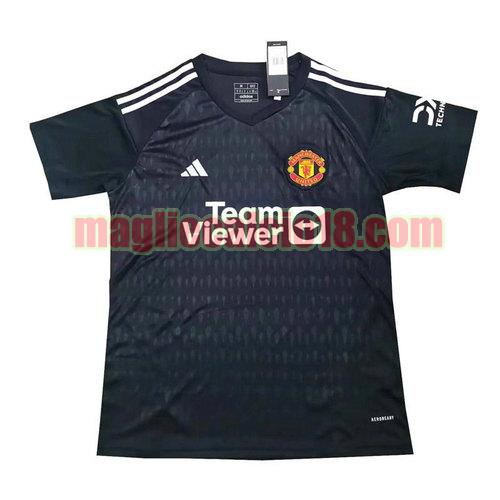 maglia manchester united 2023-2024 nero thailandia portiere