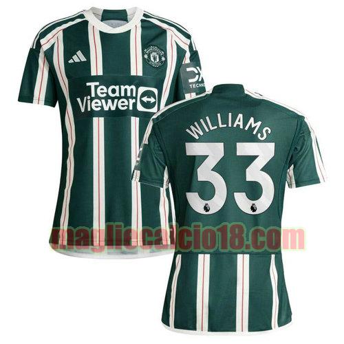 maglia manchester united 2023-2024 williams 33 seconda