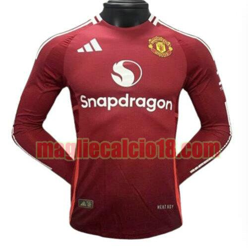 maglia manchester united 2024-2025 manica lunga player version prima